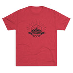 Alternate view of red shirt displaying Live Free logo