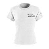 Alternate view of White shirt with Compliance Not Science logo